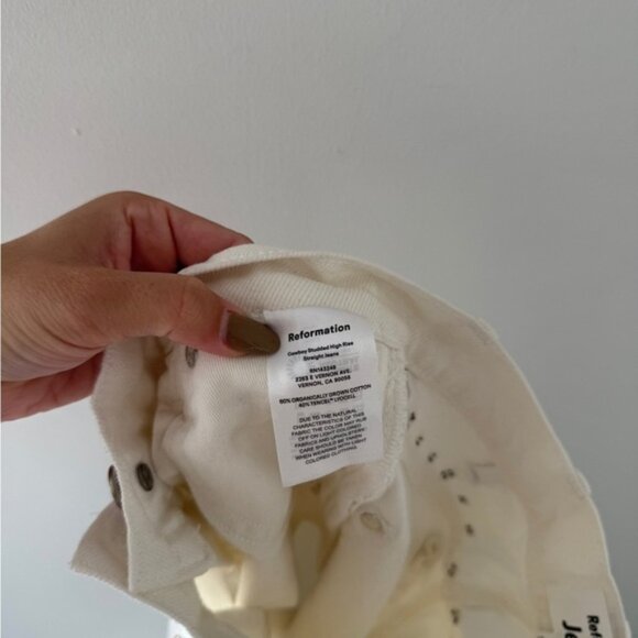 REFORMATION Cowboy Studded Straight Jeans 24 - Picture 7 of 7